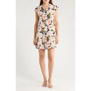 ALICE + OLIVIA Jem Ruffle Cap Sleeve Shirtdress
